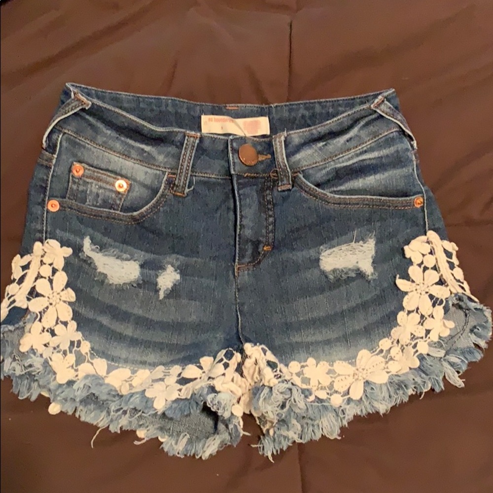Blue jean shorts